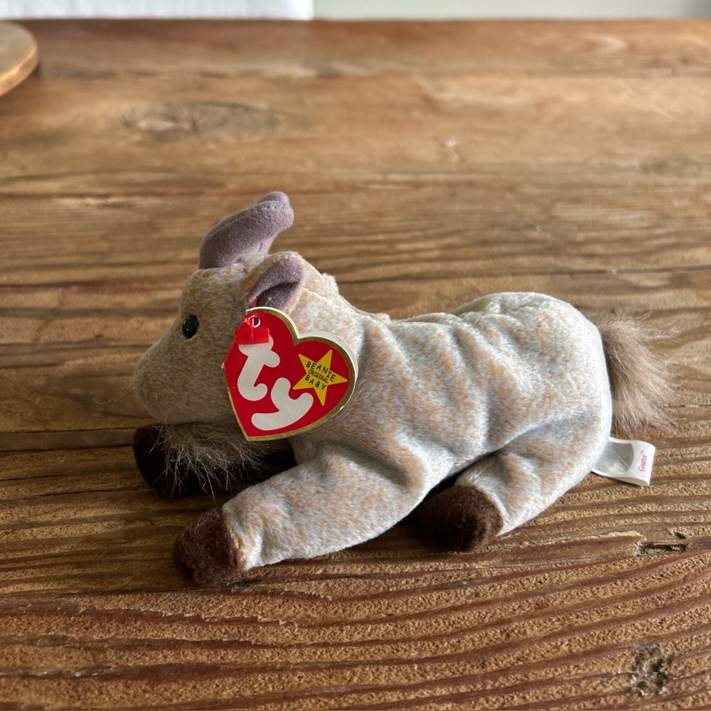 🌈⭐️ Vintage 1999 Goatee The Goat Ty Beanie Baby TY Beanie Baby - rare retired